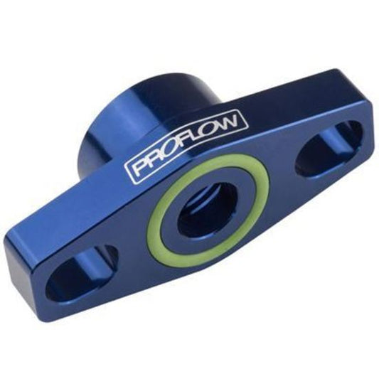Proflow PFE675 Adapter Turbo Oil Drain 38-44mm GT Aluminium Adaptor -08AN Female Blue