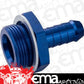 Proflow PFE700-02 Fitting Inlet Fuel Adaptor Male Holley Fuel Bowl 1/2" Male Barb Blue