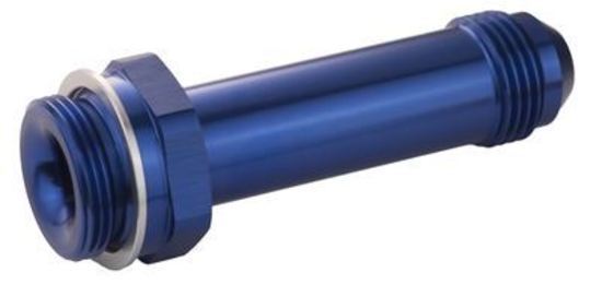 Proflow PFE700-08L Fitting Inlet Fuel Adaptor Male Holley Fuel Bowl 7/8 x 20 to -08AN Male 3" Blue