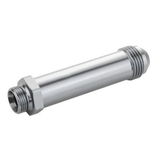 Proflow PFE701-08LS Fitting Inlet Fuel Adaptor Male Feed Demon 9/16 x 24 to -08AN Male 2" Silver