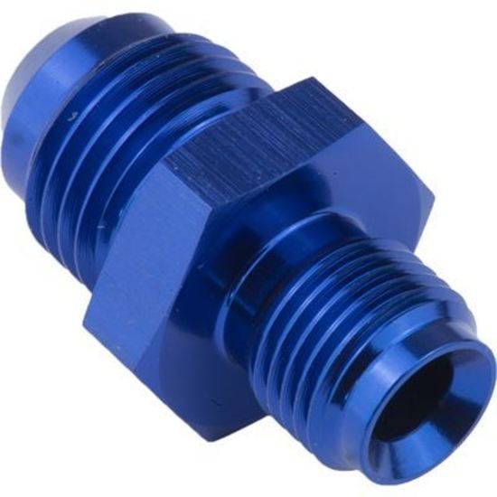 Proflow PFE707-10 Fitting Inlet Fuel Straight Adaptor Male -10AN to 3/4" x 18 Inverted ( For Chrysler Oil Adapt) Blue