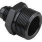 Proflow PFE708-06BK Fitting Inlet Fuel Straight Adaptor Quadrajet Male -06AN to 1" x 20 Black
