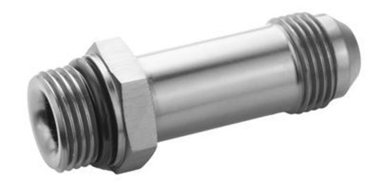Proflow PFE709-08S Quick Release Fuel Fitting Holley Inlet Feed -08AN Male to -08AN Male 2" Silver