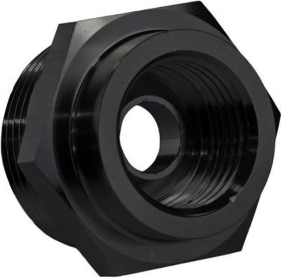 Proflow PFE712BK Fitting Fuel Adaptor Holley 7/8-20AN to 5/8-18 Convex Seat Black 2Pc