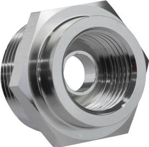 Proflow PFE712S Fitting Fuel Adaptor Holley 7/8-20AN to 5/8-18 Convex Seat Silver 2Pc