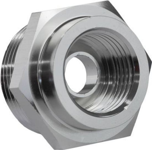 Proflow PFE712S Fitting Fuel Adaptor Holley 7/8-20AN to 5/8-18 Convex Seat Silver 2Pc