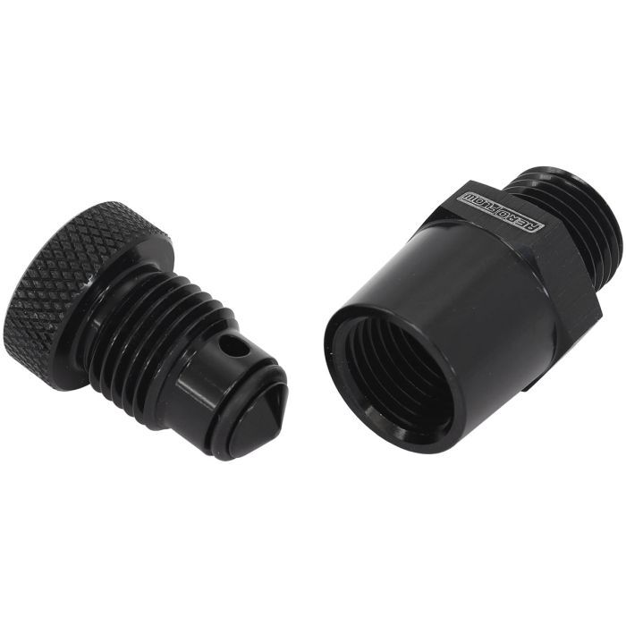 Aeroflow AF59-708-10-12 Universal Drain Valve -6 ORB Black Finish With 1/8" NPT Female Thread For Remote Draining
