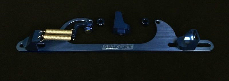 Aeroflow AF64-2001 Billet Throttle Cable Bracket Blue suits 4150 Style