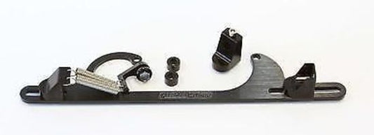 Aeroflow AF64-2001BLK Billet Throttle Cable Bracket Black suits 4150 Style
