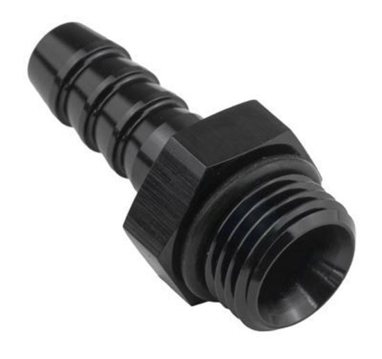 Proflow PFE790-10-06BK Fitting adaptor AN 10 Male Hose End to 3/8" Barb Black