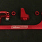 Aeroflow AF64-2001R Billet Throttle Cable Bracket Red suits 4150 Style