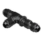 Proflow PFE804-04BK Fitting Adaptor -04AN Flare Bulkhead Run Tee Black