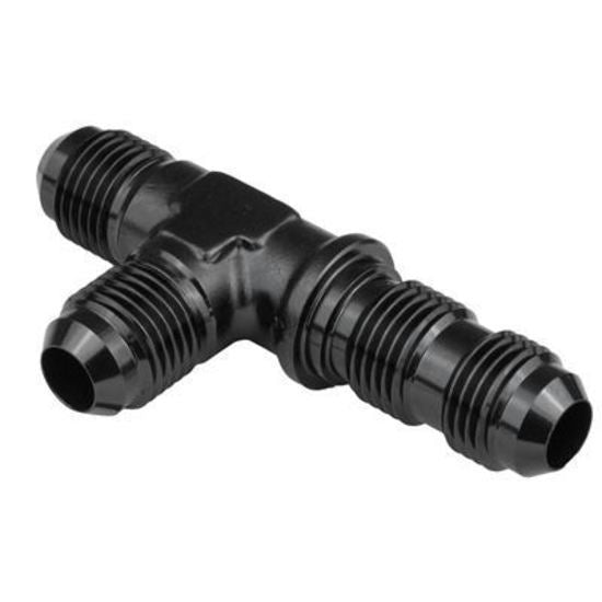 Proflow PFE804-12BK Fitting Adaptor -12AN Flare Bulkhead Run Tee Black