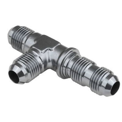 Proflow PFE804-12S Fitting Adaptor -12AN Flare Bulkhead Run Tee Silver