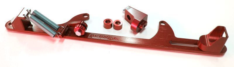 Aeroflow AF64-2002R Billet Throttle Cable Bracket Red suits 4500 Style