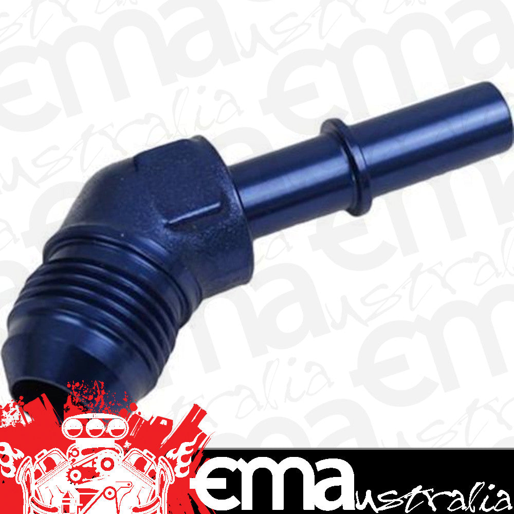 Proflow PFE809-01 5/16" Male Fitting Quick Connect 45 Degree to -06AN Male Fitting Blue