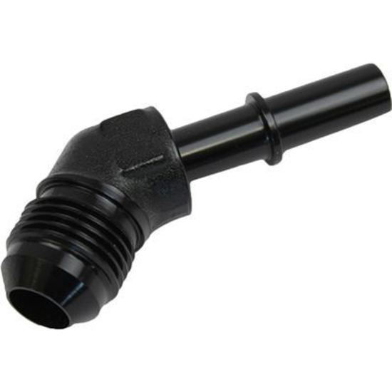 Proflow PFE809-02BK 3/8" Male Fitting Quick Connect 45 Degree to -06AN Male Fitting Black