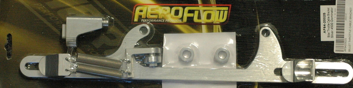 4500 Series Dominator Carbs Billet Throttle Cable Bracket Silver suits Style Aeroflow Performance Products AF64-2002S