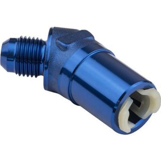 Proflow PFE811-02 3/8" Female Fitting Quick Connect 45 Degree to -06AN Male Blue