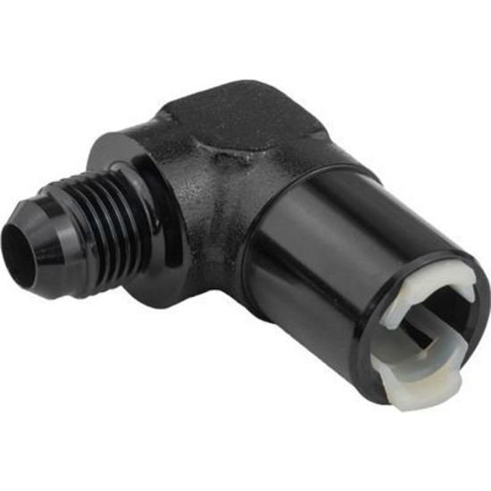 Proflow PFE812-02BK 3/8" Female Fitting Quick Connect 90 Degree to -06AN Male Black