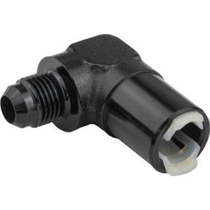 Proflow PFE812-02BK 3/8" Female Fitting Quick Connect 90 Degree to -06AN Male Black