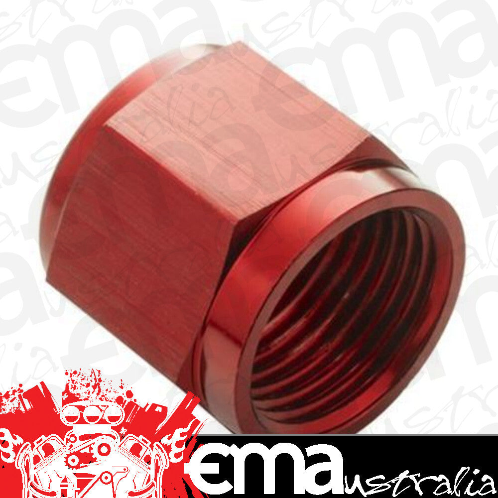 Proflow PFE818-04R Aluminium Tube Nut AN For 1/4" Tube Red