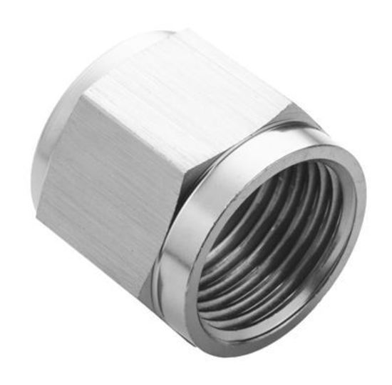 Proflow PFE818-08S Aluminium Tube Nut AN For 1/2" Tube Silver