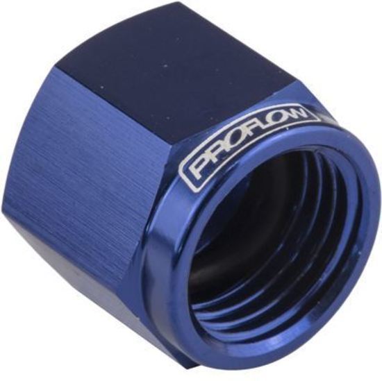 Proflow PFE820-03 Fitting Aluminium AN Flare Cap -03AN Blue