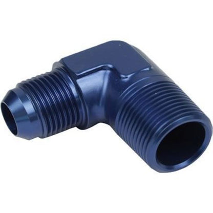 Proflow PFE822-04-04 Male Adaptor -04AN to 1/4" NPT 90 Degree Blue