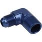 Proflow PFE822-06-02 Male Adaptor -06AN to 1/8" NPT 90 Degree Blue