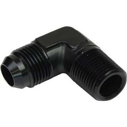 Proflow PFE822-06-06BK Male Adaptor -06AN to 3/8" NPT 90 Degree Black