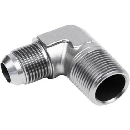 Proflow PFE822-06-08P Male Adaptor -06AN to 1/2" NPT 90 Degree Silver