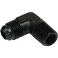 Proflow PFE822-08-04BK Male Adaptor -08AN to 1/4" NPT 90 Degree Black