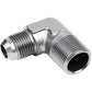 Proflow PFE822-08-04P Male Adaptor -08AN to 1/4" NPT 90 Degree Silver