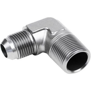Proflow PFE822-12-08P Male Adaptor -12AN to 1/2" NPT 90 Degree Silver