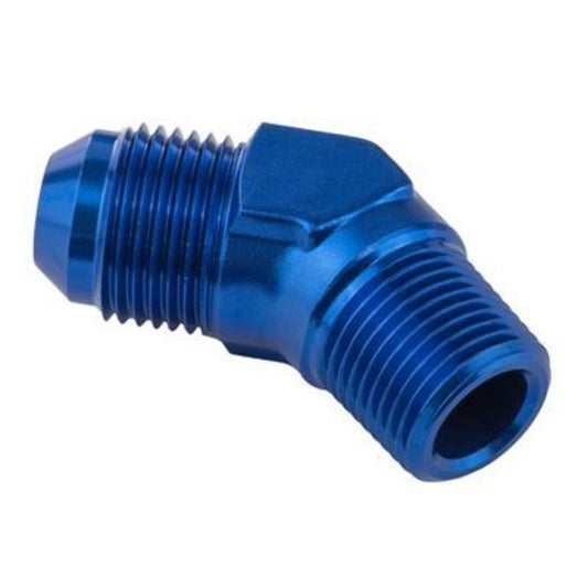 Proflow PFE823-06-06 Male Adaptor -06AN 45 Degree to 3/8" NPT Blue