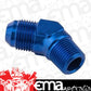 Proflow PFE823-08 Male Adaptor -08AN 45 Degree to 3/8" NPT Blue