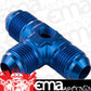 Proflow PFE824-06G Male Flare Union Adaptor -06AN Flare Tee w/1/8" NPT Port Blue