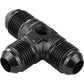 Proflow PFE824-06GBK Male Flare Union Adaptor -06AN Flare Tee w/1/8" NPT Port Black