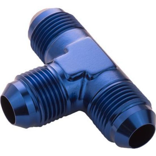 Proflow PFE824-10 Male Flare Union Adaptor -10AN Flare Tee Blue