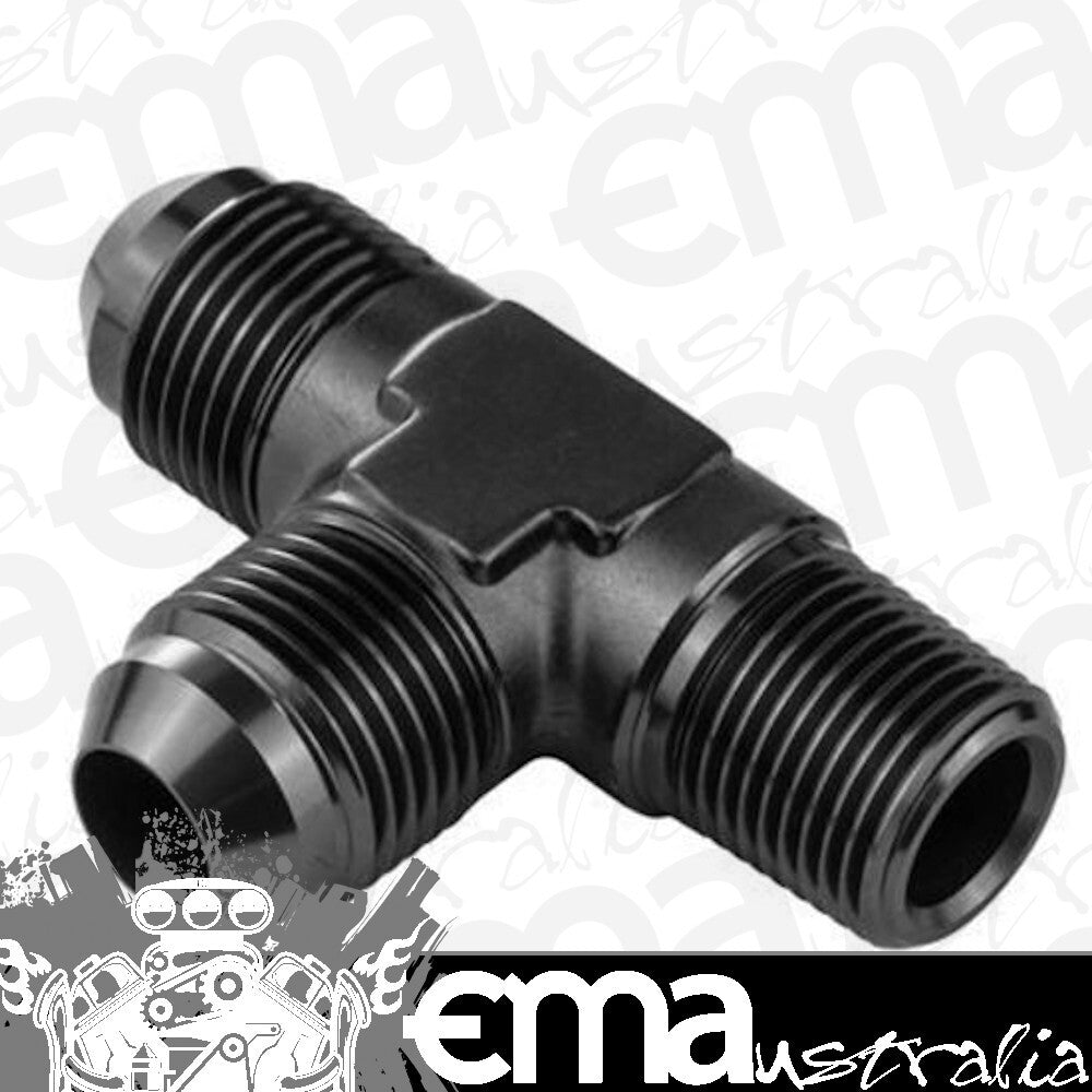 Proflow PFE826-03BK Flare Flare Union Adaptor -03AN to 1/8" NPT On Run Black