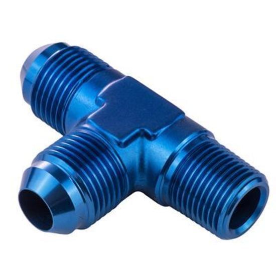 Proflow PFE826-08 Flare Flare Union Adaptor -08AN to 3/8" NPT On Run Blue