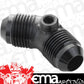Proflow PFE827-06GBK Male Flare Union Adaptor -06AN 45 Degree Union w/1/8" NPT Port Black