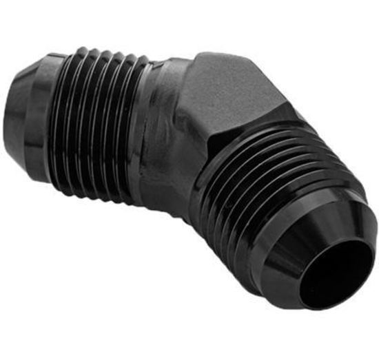 Proflow PFE827-16BK Male Flare Union Adaptor -16AN 45 Degree Union Black