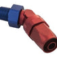 Proflow PFE828-06-04 Fitting Male Hose End 1/4" NPT 45 Degree to -06AN Hose Blue