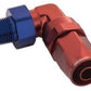 Proflow PFE829-08-04 Fitting Male Hose End 1/4" NPT 90 Degree to -08AN Hose Blue