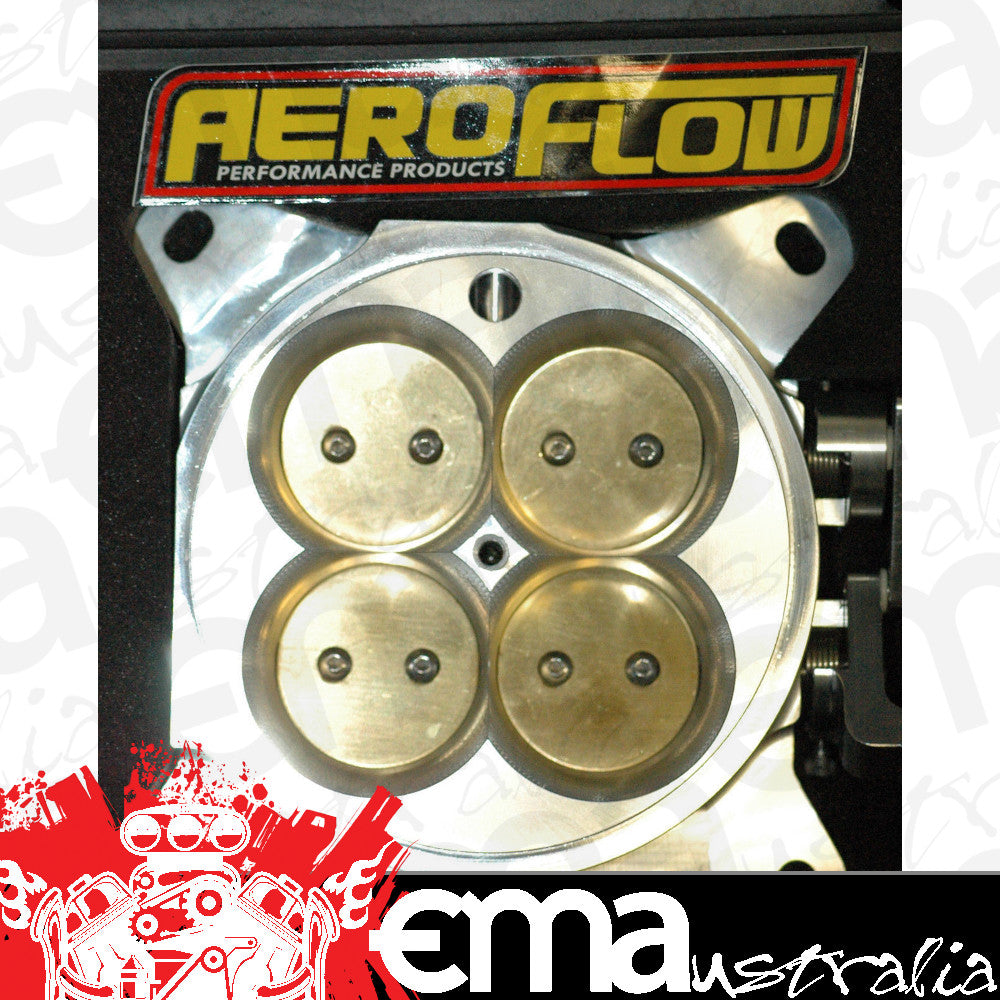 AEROFLOW BILLET 4 BARREL THROTTLE BODY 1375CFM SUIT 4150/4500 FLANGES AF64-2014