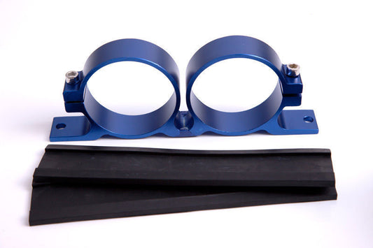 Aeroflow AF64-2015 Billet Fuel Pump Bracket Boschblue Dual suits All Bosch