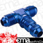 Proflow PFE834-08 Bulkhead Adaptor AN Flare Tee Flare -08AN Blue