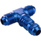 Proflow PFE834-08 Bulkhead Adaptor AN Flare Tee Flare -08AN Blue